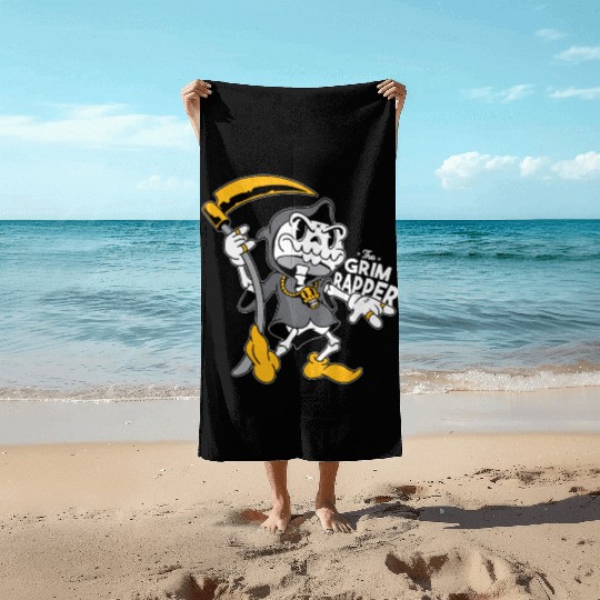 The grim reaper Beach Towels funny the grim rapper