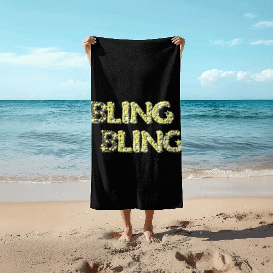 Bling bling jewelrey and riches diamond life Beach Towels