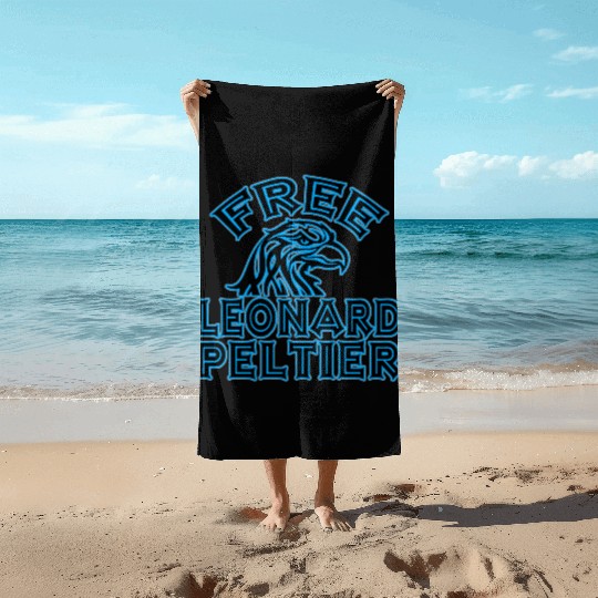 FREE LEONARD PELTIER eagle natives YStone Beach Towels