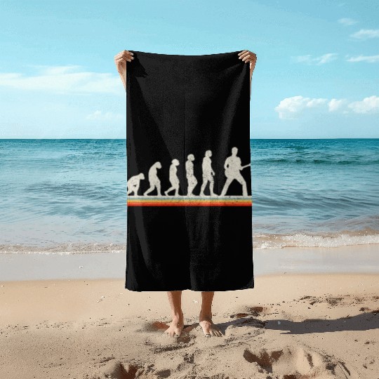 Guitar Player Evolution Vintage Gift Beach Towels