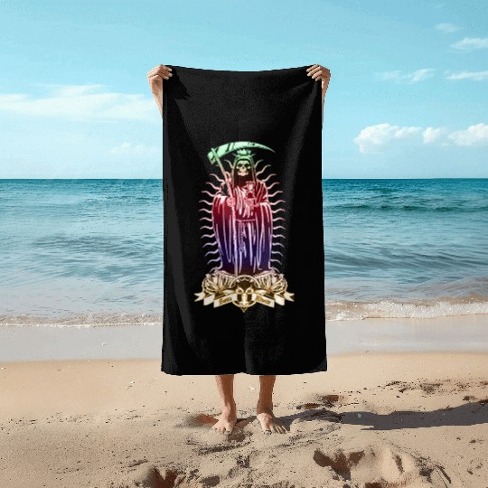 Santa Muerte - Santisima Muerte - Holy Death Beach Towels