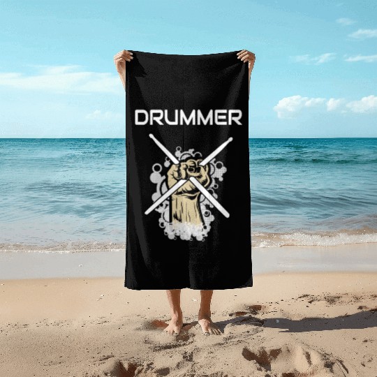 Drummer Beach Towels