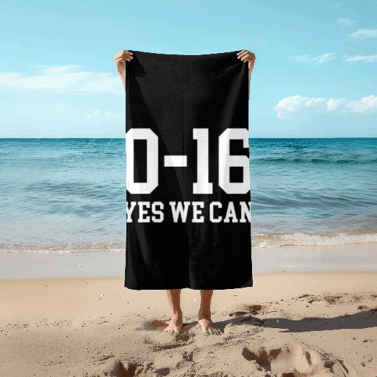 Detroit Lions 0 16 Yes We Can Beach Towels