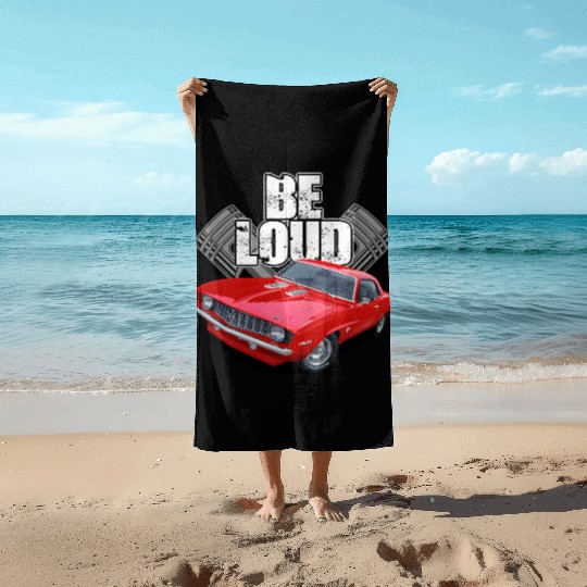 be loud camaro Beach Towels