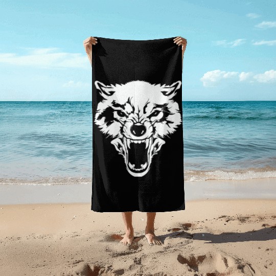 Wolf Bad Wolf Alpha Wolf Beach Towels