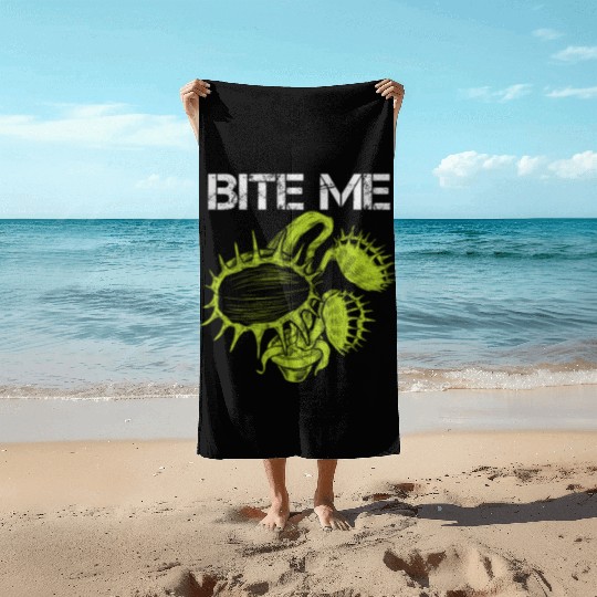Carnivorous Plant Venus Fly Trap Lover Bite Me Beach Towels