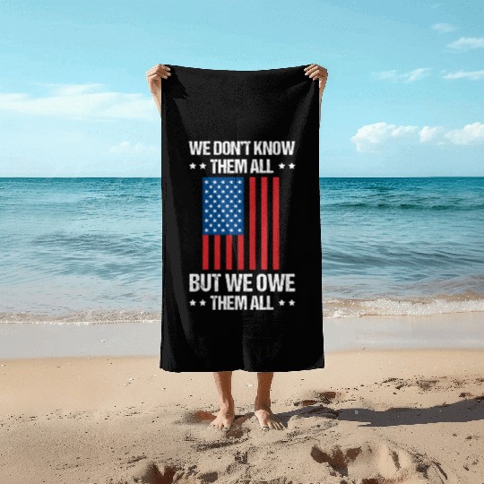 Memorial Day Veterans Day USA U.S. Army America Mi Beach Towels