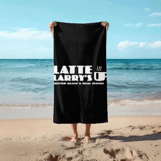 Latte Larry's Better Beans & Real Scones Beach Towels