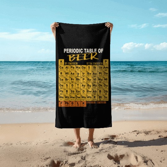 Periodic Table Of Beer Craft Beer Style Brewery Beach Towels