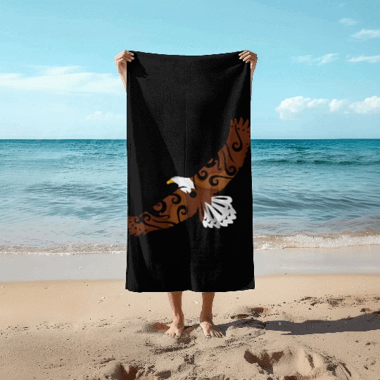 Maori Eagle Polynesian T Tattoo Gift Idea Beach Towels