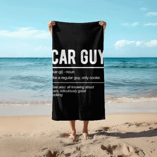 Car Guy Definition Beach Towels