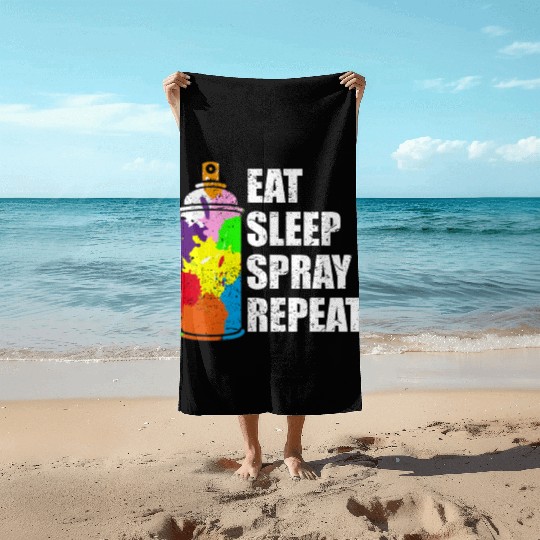 Graffiti Spray Can Sprayer Quote Gift Idea Beach Towels