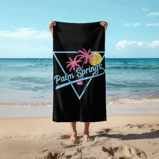Palm Springs Vintage Retro 1975 Beach Towels
