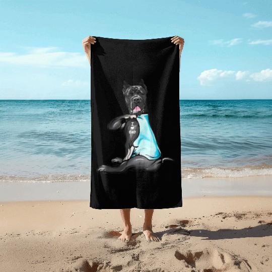 Cane Corso Tattoos I Love Dad Sitting Gift Father Beach Towels