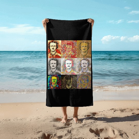 Unique Portrait Reveals Young Edgar Allan Poe Beach Towels