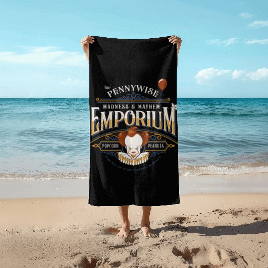 The Pennywise Madness & Mayhem Emporium Beach Towels