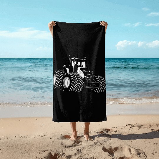 Tractor - farmer - agriculture - farm Beach Towels