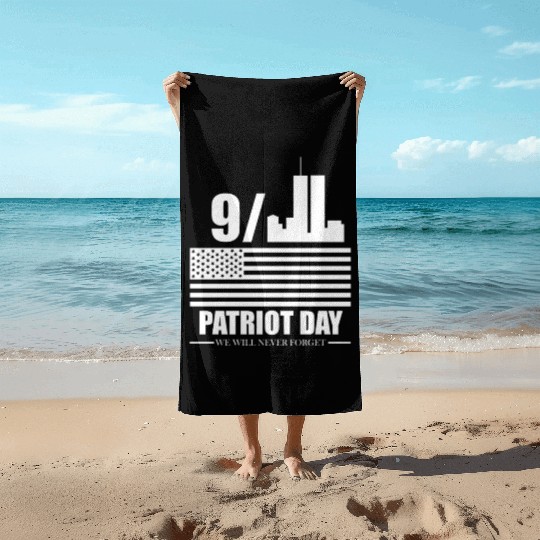 9 11 Patriot Day Beach Towels