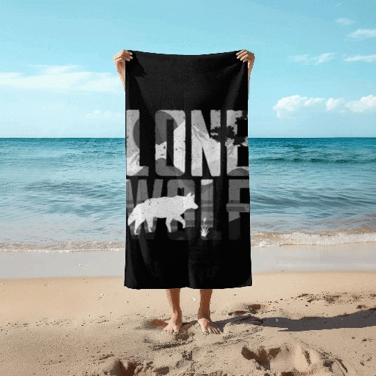 Lone Wolf Gift Beach Towels