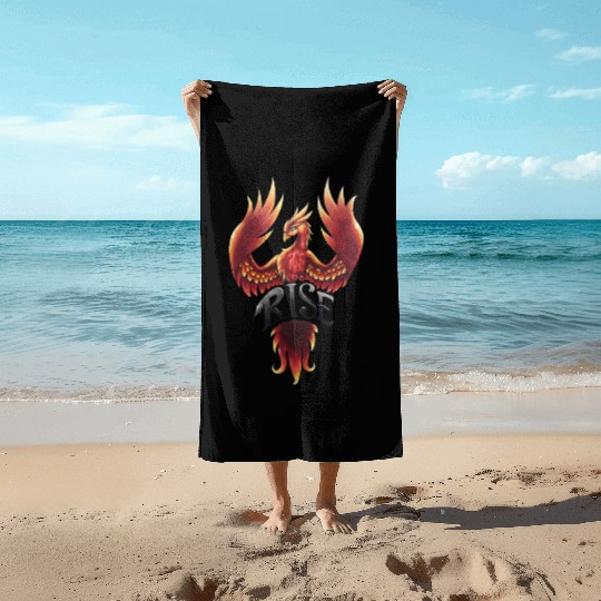 Rising Phoenix Beach Towels