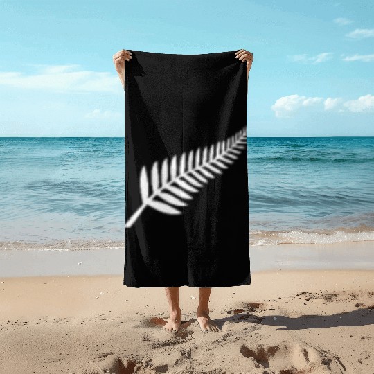New Zealand's Silver Fern for Kiwis Beach Towels