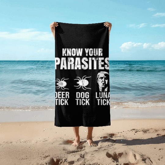 Know Your Lunatic- Funny Anti Trump Beach Towels