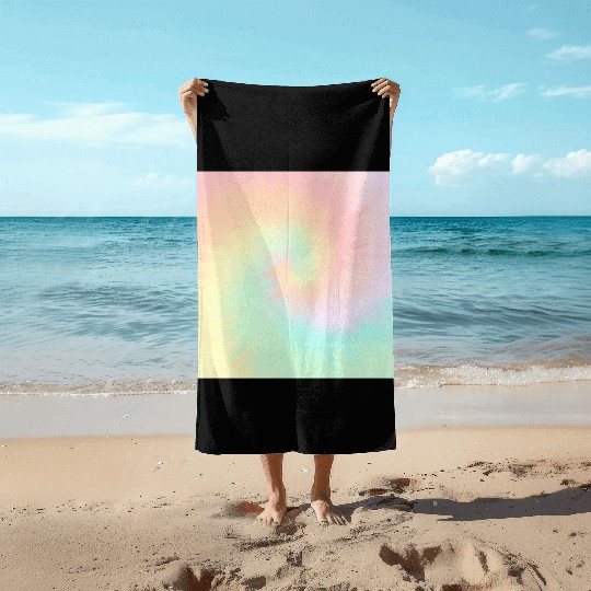 Tie Dye Pastel Swirl Tie Dye Beach Towels