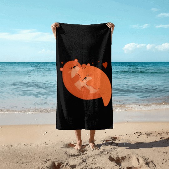I Love You Like No Otter Beach Towels