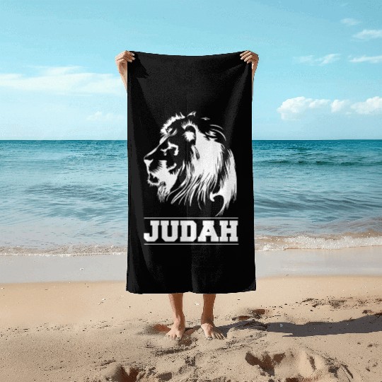 Lion of Judah Mary Christian Faith Beach Towels