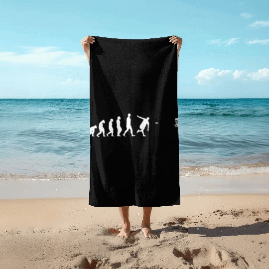 Disc Golf Evolution Design for a Disc-Golf Player Beach Towels