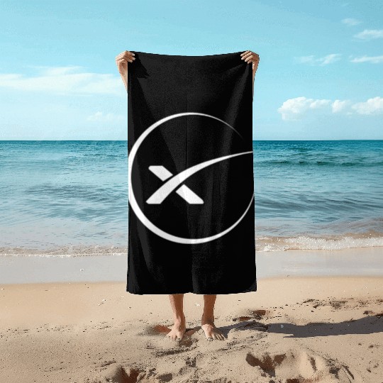 space x spacex elon musk Beach Towels