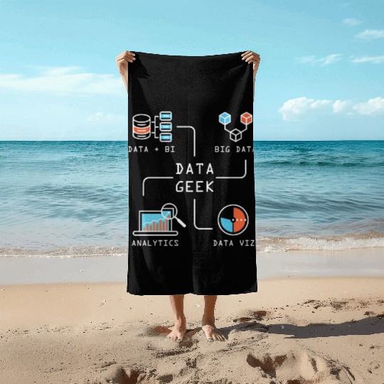Data Geek Information Analyst Beach Towels