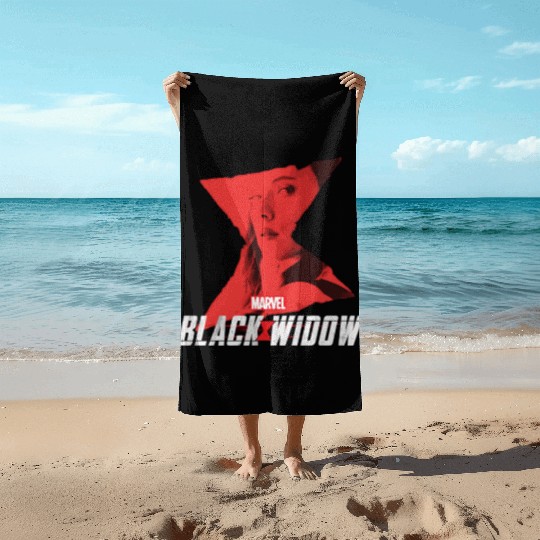 Marvel Black Widow Natasha Romanoff Hourglass Beach Towels