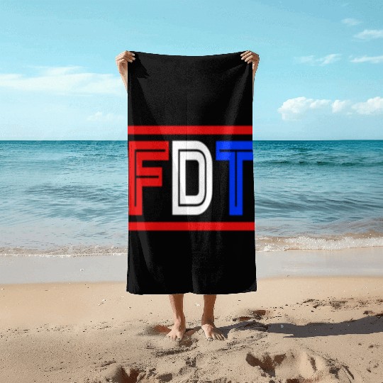 Biden Kamala Funny Anti Trump FDT Donald Trump Beach Towels