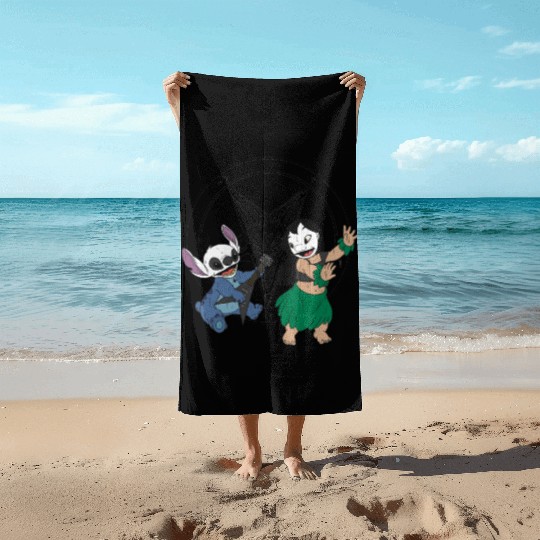 Black Metal Lilo and Stitch Beach Towels