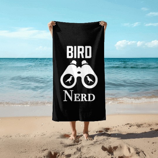Bird Nerd Beach Towels