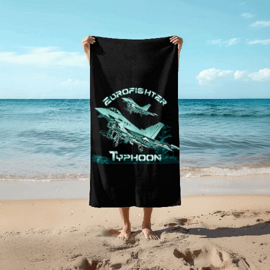 Eurofighter Typhoon fighter jet Beach Towels