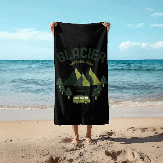 Glacier National Park Montana Travel Beach Towels