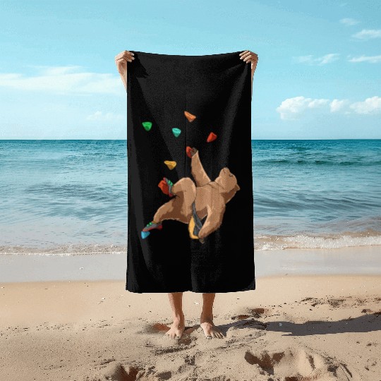 Grizzly Bouldering and Rock Climbing Gift Beach Towels