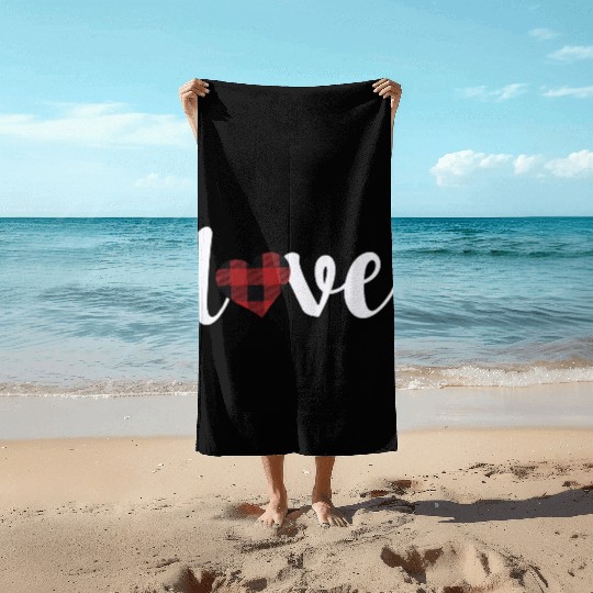 2020 Love Heart Graphic Beach Towels