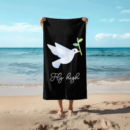 Birds Bird Lover Flying Freedom Peace Beach Towels