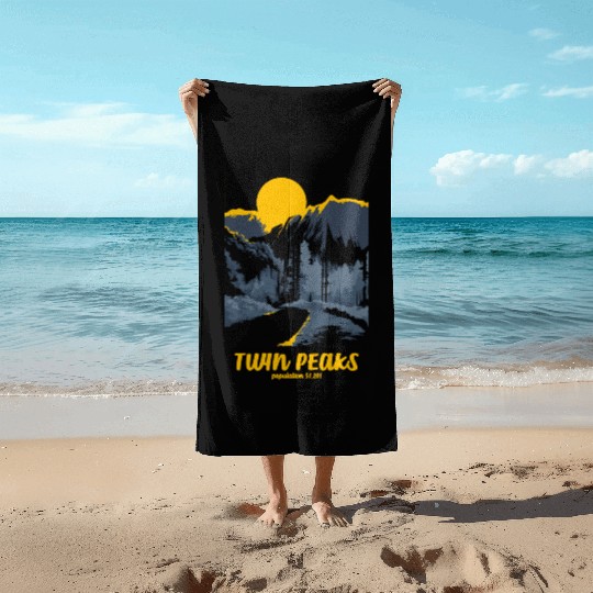 Twin Peaks Welcome To Twin Peaks Poster Beach Towels