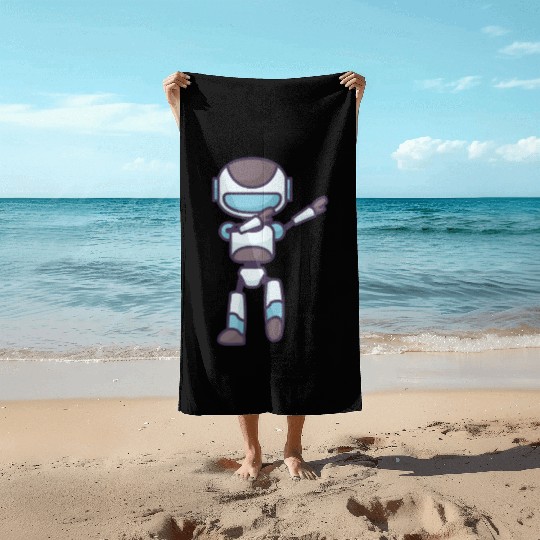 Robot Posing Beach Towels