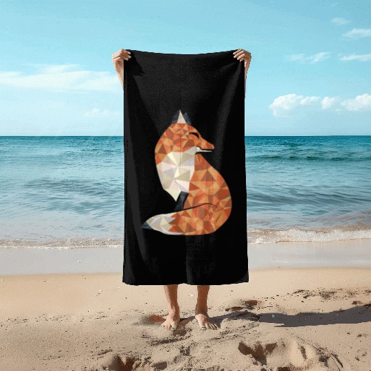 fox triangle Beach Towels