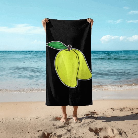 Mango hand drawn fruits summer Beach Towels
