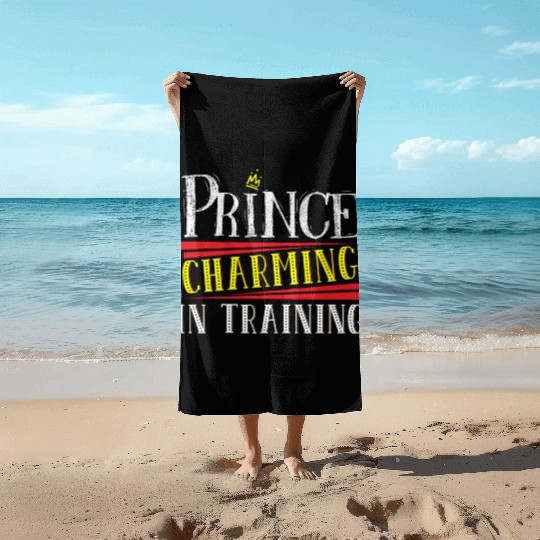 Prince Charming In Training Crown King Queen Beach Towels