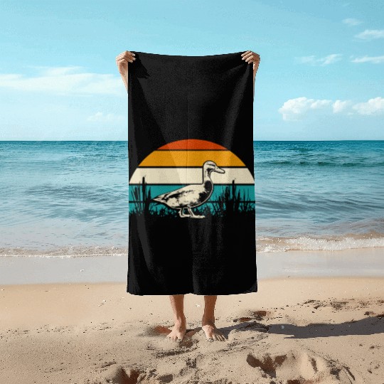 Duck hunting animal welfare gift idea Beach Towels