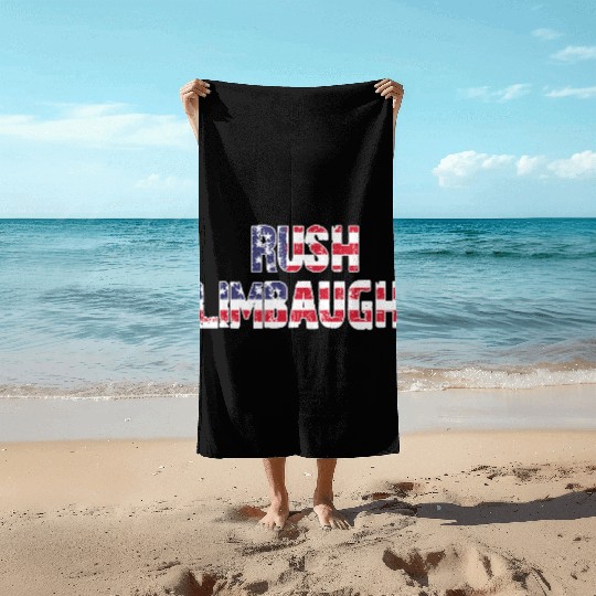 Rush Limbaugh RIP 1951-2021 Beach Towels