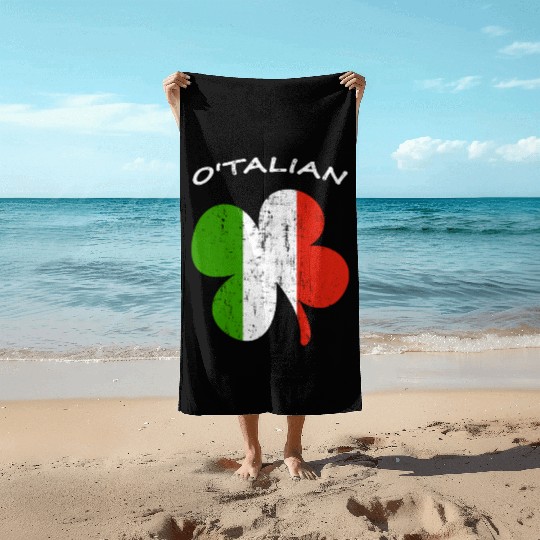 O'talian Funny Italian Irish, St Patricks Day Beach Towels