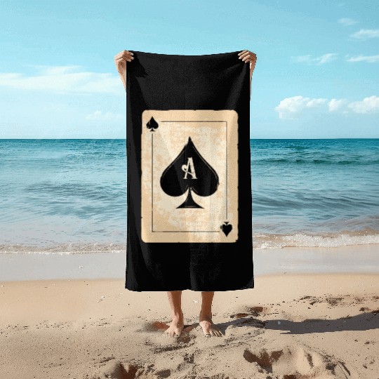 Ace of spades Beach Towels